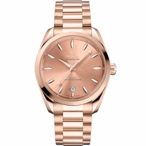 Omega Seamaster Aqua Terra 150M Shades Master Chronometer 38 Stainless Steel - Sedna Gold / Rose / Bracelet 220.50.38.20.10.001 (22050382010001)